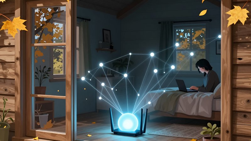 Система Mesh от Априко Телеком устраняет мертвые зоны интернета в загородном коттедже осенью